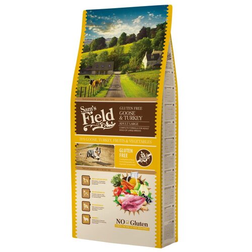 Sams Field Gluten Free Pas Adult Large Guska i Puretina, 13kg Slike