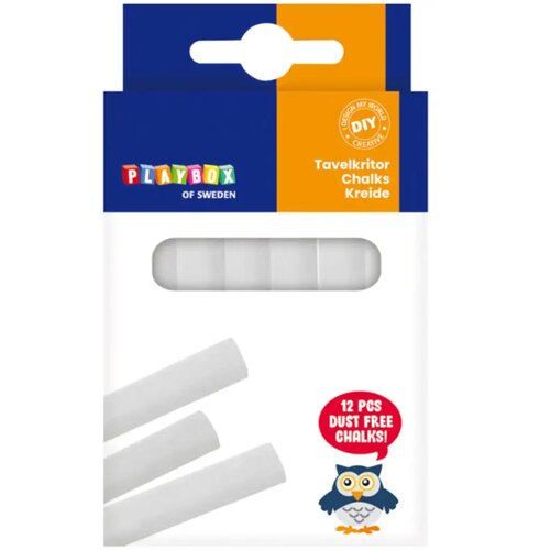 Playbox PlayBox: Beli kreda 12 kosov set 8 cm 9 mm premer Cene