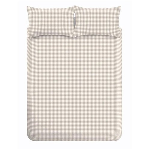 Catherine Lansfield Bež 3-delna posteljnina za zakonsko posteljo/podalj&scaron;ana 230x220 cm Bamford Gingham Check &ndash; Cene