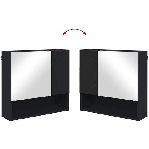  Ogledalo ormar Zidne Crna 59 x 17 x 55 cm Konstruirano drvo Slike