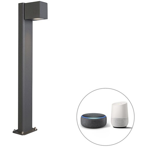 QAZQA Pametna stoječa zunanja svetilka antracit 65 cm IP44 vklj. Wifi GU10 - Baleno Slike