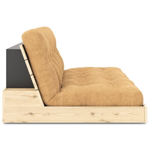 Karup Design Senf žuta/svjetlo smeđa sklopiva sofa od samta 196 cm Base &amp;ndash; Slike