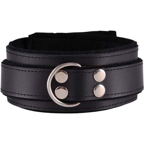 Dominate Me Leather Collar D32 Black-Black Slike