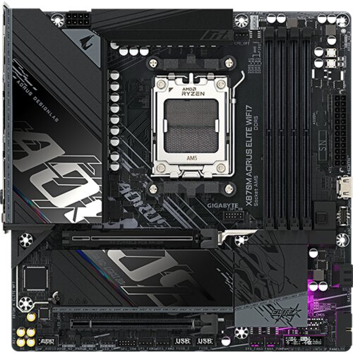 Gigabyte MB X870M AORUS ELITE AM5, 4x DDR5, 2x M.2, 2xSATA 2x HDMI, 12x USB, mATX Cijene