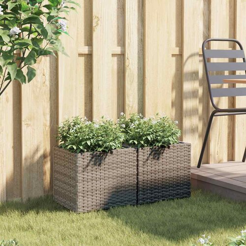  Vrtne sadilice 2 kom siva 36 x 30 x 32 cm od poliratana Slike