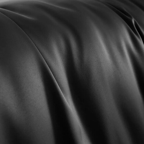 Catherine Lansfield Crna satenska posteljina za krevet za jednu osobu 135x200 cm Silky Soft &amp;ndash; Slike