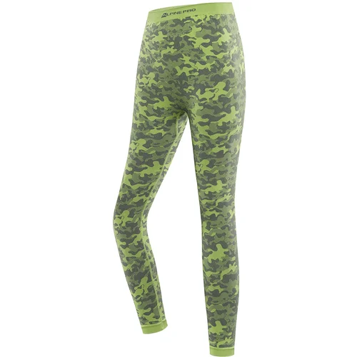 Alpine pro Children's functional underwear - pants LESSO lime green