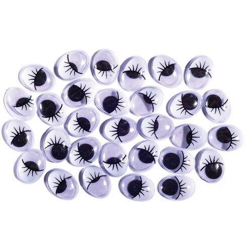 Kraft Crafty eyes, kraft oči, oval, trepavice, 12 x 16mm, 30K ( 137088 ) Slike