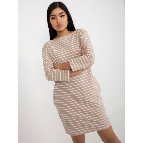 RUE PARIS Dress-LO-SK-LK-259.08-white-beige Cene
