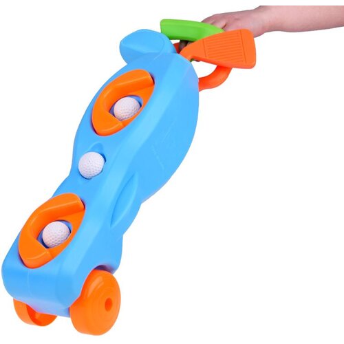  Dječji mini golf set s kolicima na kotačima, 3 palice i 2 rupe Slike
