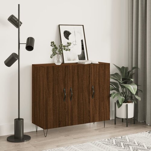 vidaXL Komoda rjavi hrast 90x34x80 cm konstruiran les Cene