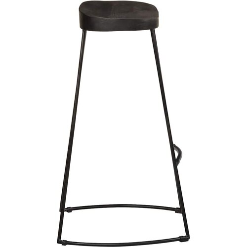 Barski stolci 2 kom crni 45x40x78 cm masivnog drva manga Slike