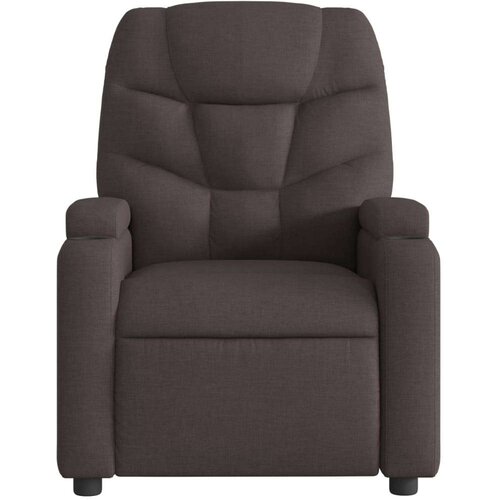  Električni naslonjač od tkanine tamnosmeđi Slike