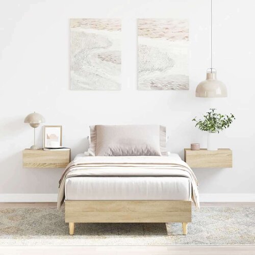 VidaXL Okvir kreveta bez madraca sonoma hrast 90x200 cm Slike