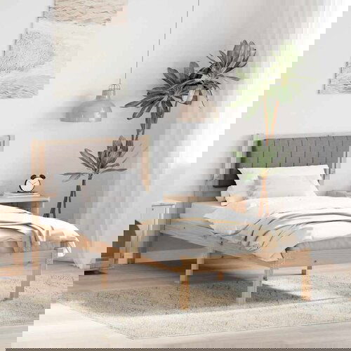 vidaXL Krevetni okvir s tapiciranim uzglavljem Sivo-smeđa 80 x 200 cm Cijene