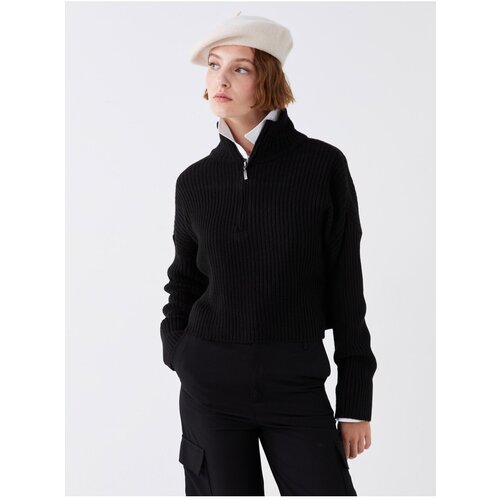 LC Waikiki Women&amp;#039;s Standing Collar Straight Long Sleeve Knitwear Sweater Slike