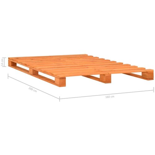vidaXL Okvir za krevet od paleta od masivne borovine smeđi 160x200 cm Cijene