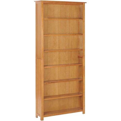  Knjižna omara 7-nadstropna 90x22,5x200 cm trdna hrastovina Cene