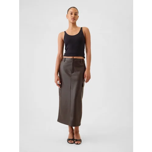 GAP Faux leather midi skirt Utility - Women's