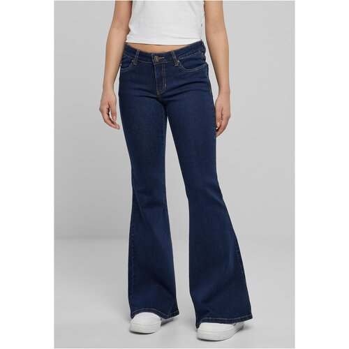 UC Ladies Ladies Organic Low Waist Flared Denim mid indigo washed Slike