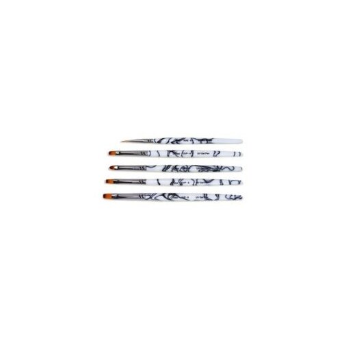  Kist za UV gel Sina Set 5 kom – Bijeli Dezen Cene
