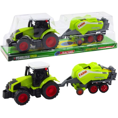  Set of Tractor Tractor Agricultural Baler Hay Baler Green Cene