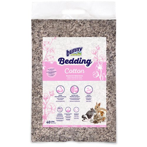 BUNNY NATURE Bunny Bedding Cotton prirodna stelja od pamuka - 2 x 40 l Slike