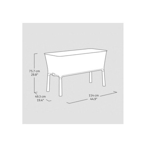 Keter Saksija sa nogarima Easy Grow 120L 114x49,3x75,7cm CU 230297 Slike