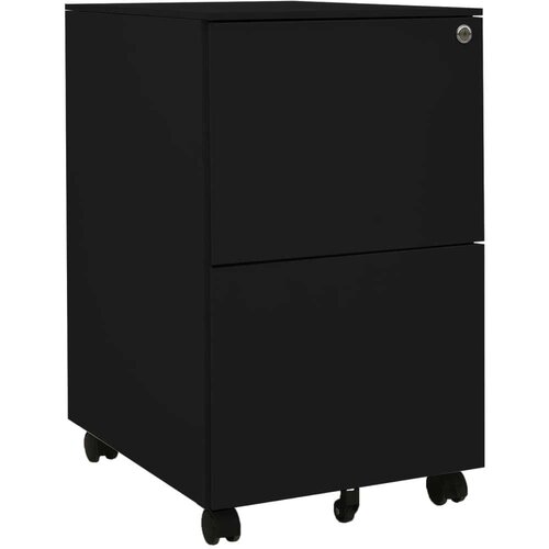 vidaXL mobilni ormarić za spise crni 39 x 45 x 67 cm čelični Cene