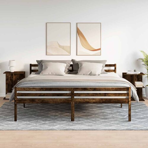 Noćni ormarići 2 kom dimljeni hrast 46,5x29x61 cm Slike