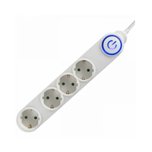 Home Produžni kabel, 4 utičnice, 3 x 1,0mm2, 1,5met, beli - NV 04TK/WH Cene