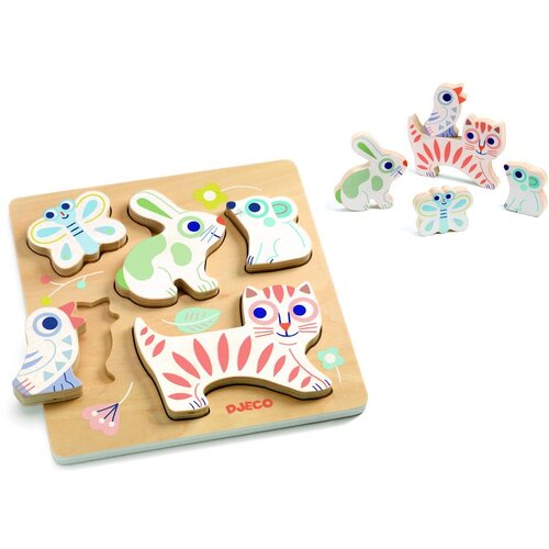 Djeco dječje drvene puzzle Pastel Cubs Cijene