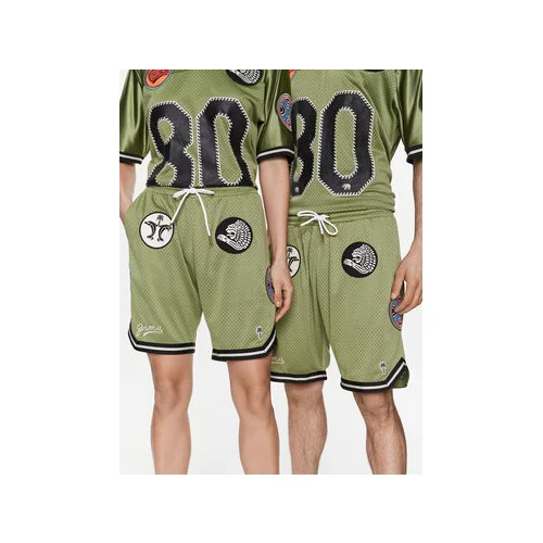 Grimey Športne kratke hlače GRBS168 Zelena Regular Fit