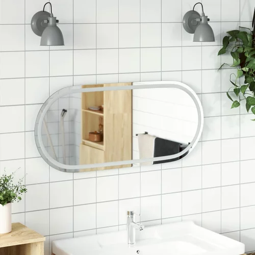 vidaXL LED kopalniško ogledalo 100x45 cm ovalno