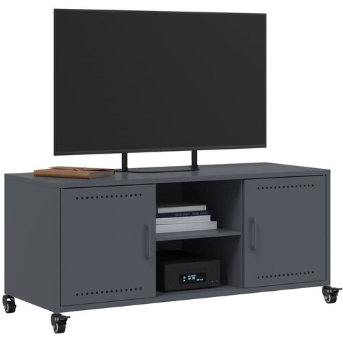  TV ormarić antracit 100,5 x 39 x 43,5 cm čelik Antracitno siva Slike