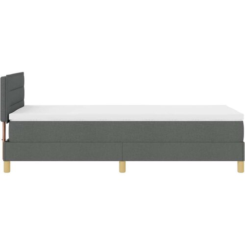  Krevet s box spring sistemom s madracem tamno sivi 90x200 cm tkanina Slike