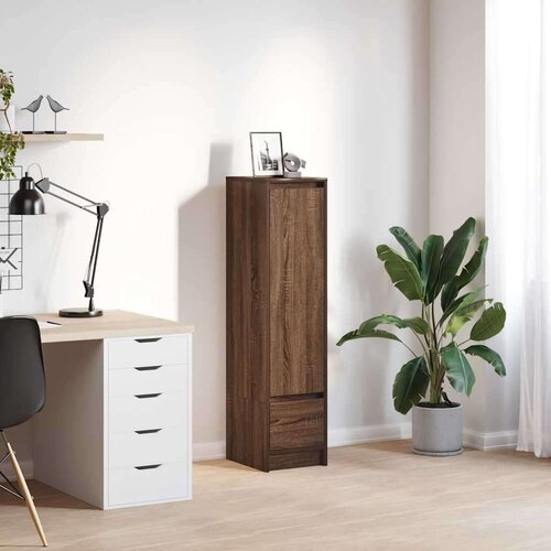 vidaXL Visoka ploča smeđi hrast 29,5x34x119,5 cm izrađeno drvo Cijene