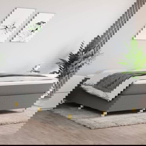 The Living Store Box spring postelja z vzmetnico temno siva 140x200 cm blago - Box Spring Postelja, (21515341) Slike