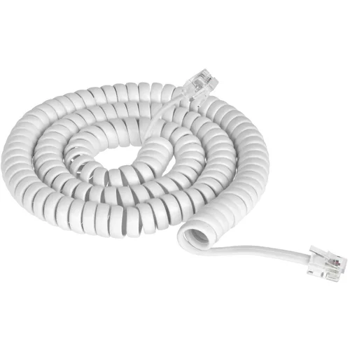 Cabletech Telefonski kabel spirala 1m/7.5m beli, (20811565)
