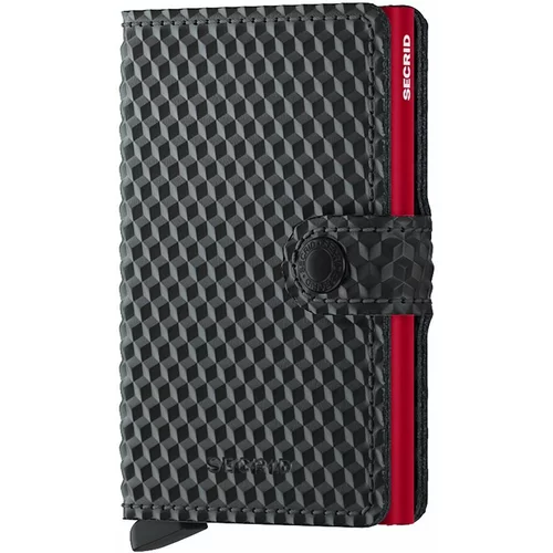 Secrid Usnjena denarnica Cubic Black-Red črna barva