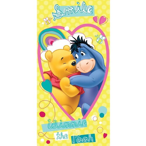 Jerry Fabrics Žuti pamučan dječji ručnik 70x140 cm Winnie the Pooh "Smile" &ndash; Cijene