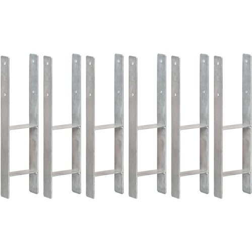 VidaXL Ograjna sidra 6 kosov srebrna 14x6x60 cm pocinkano jeklo Slike