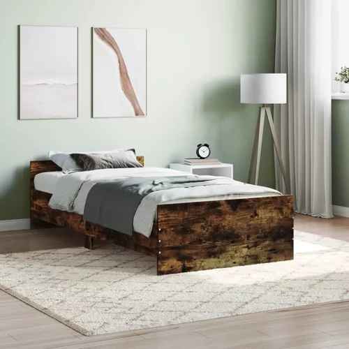vidaXL Okvir za krevet boja hrasta 90 x 200 cm konstruirano drvo