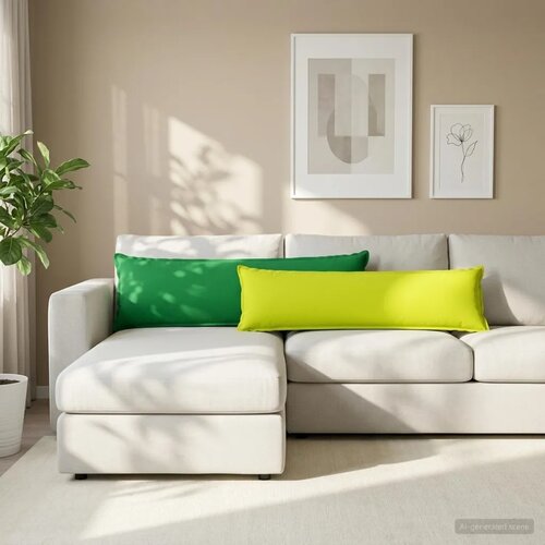  Jastuk s jastukom HOUTEN 2 kom. Svijetlo zelena. Poliester - Svjetlozelena 40 x 145 cm 2 Cene
