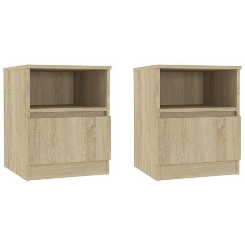  Nočna omarica 2 kosa sonoma hrast 40x40x50 cm iverna plošča, (20734562) Cene