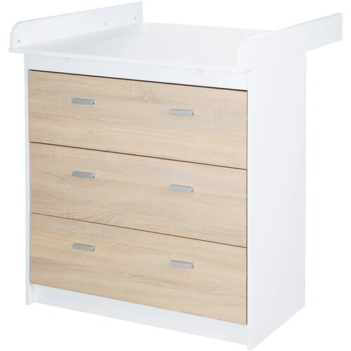 Roba Bijela/u prirodnoj boji visoka dječja komoda u dekoru hrasta s promjenjivim stolom 89x98 cm Gabriella &amp;ndash; Slike