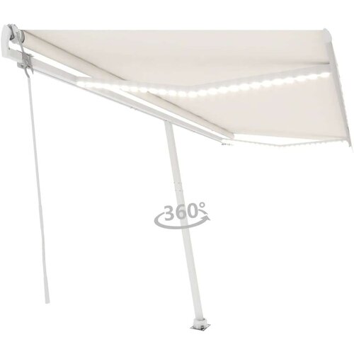  Automatska tenda sa senzorom za vjetar LED 500x300 cm krem Cijene