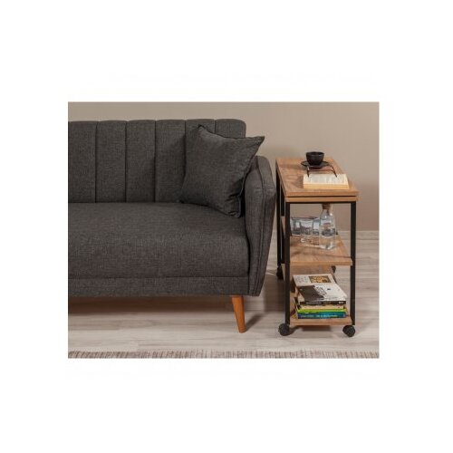 Hanah home Klub sto Melin 70x63x76cm Bež-Crni Slike