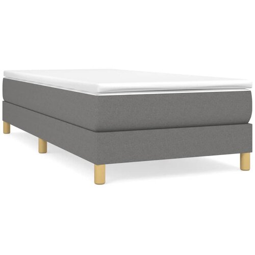 VidaXL Box spring posteljni okvir temno siv 90x190 cm blago, (20735186) Slike