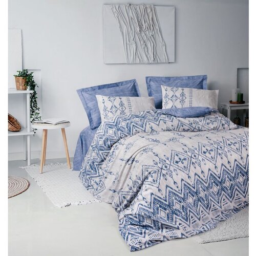  cleo - blue blue ranforce single quilt cover set (fr) Cene